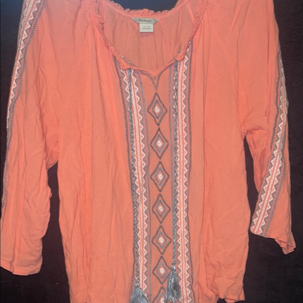Arita Women's Orange Boho Top
